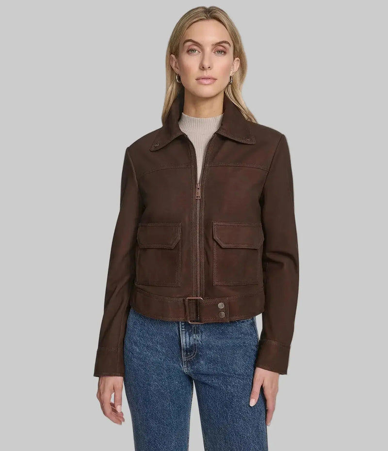 Premium Sheepskin Trucker Jacket | Classic Shell Suede | LeatherTexeu leathertex