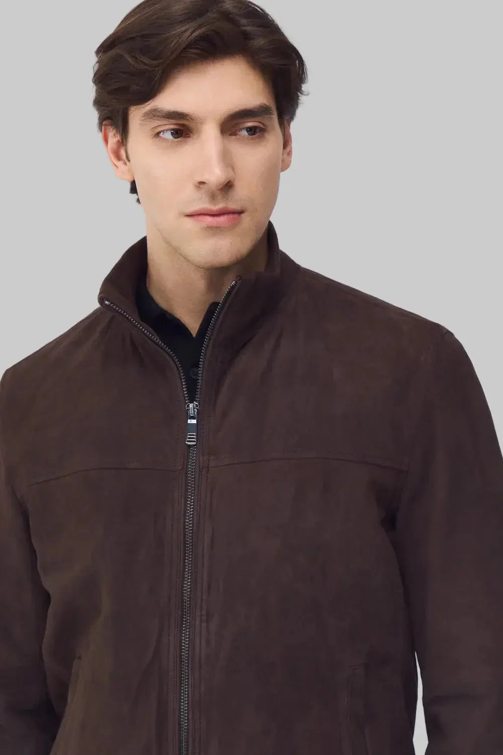 Signature Espresso Suede: The Refined Leather Jacket Every Modern Man Needs leathertex