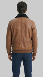 Chicago Brown Jacket leathertex