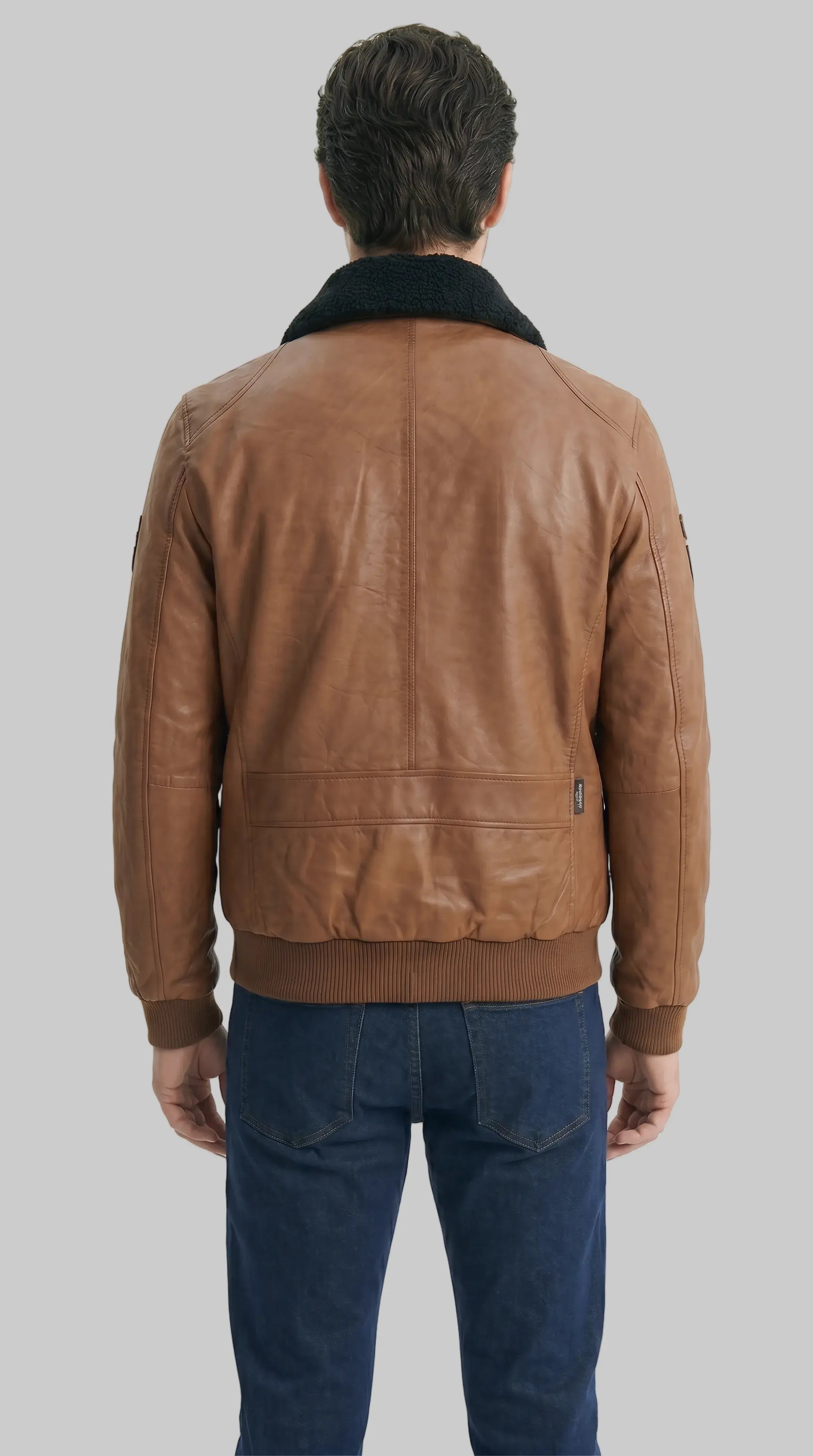 Chicago Brown Jacket leathertex