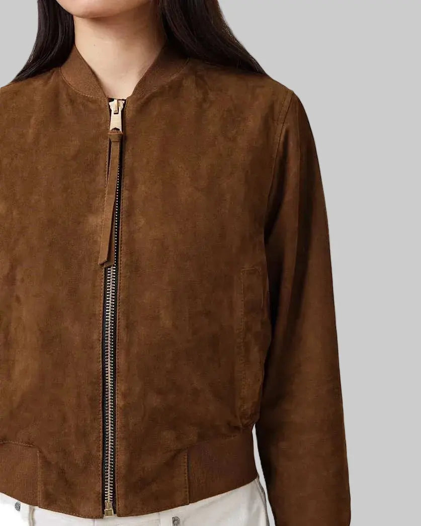 Classic Suede Bomber leathertex