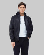 Detachable Hood Racer Jacket leathertex