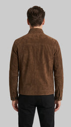 BUTTON UP SUEDE JACKET leathertex