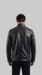 Oversize Racer Jacket leathertex