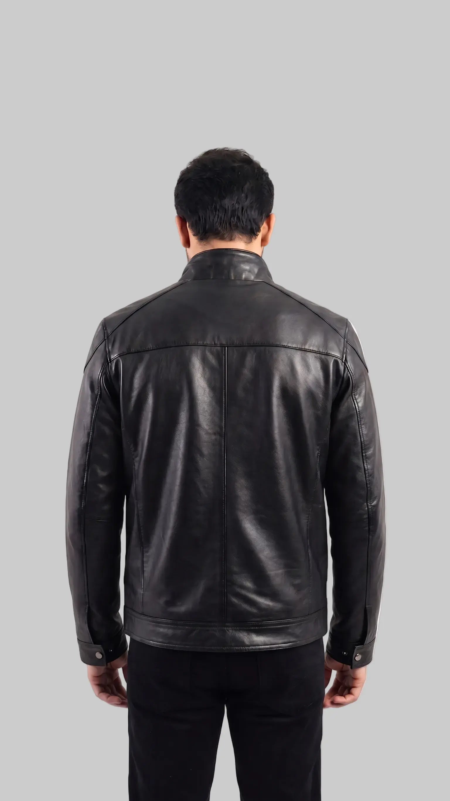 Oversize Racer Jacket leathertex