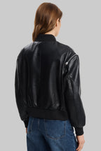 LEATHER BOMBER leathertex