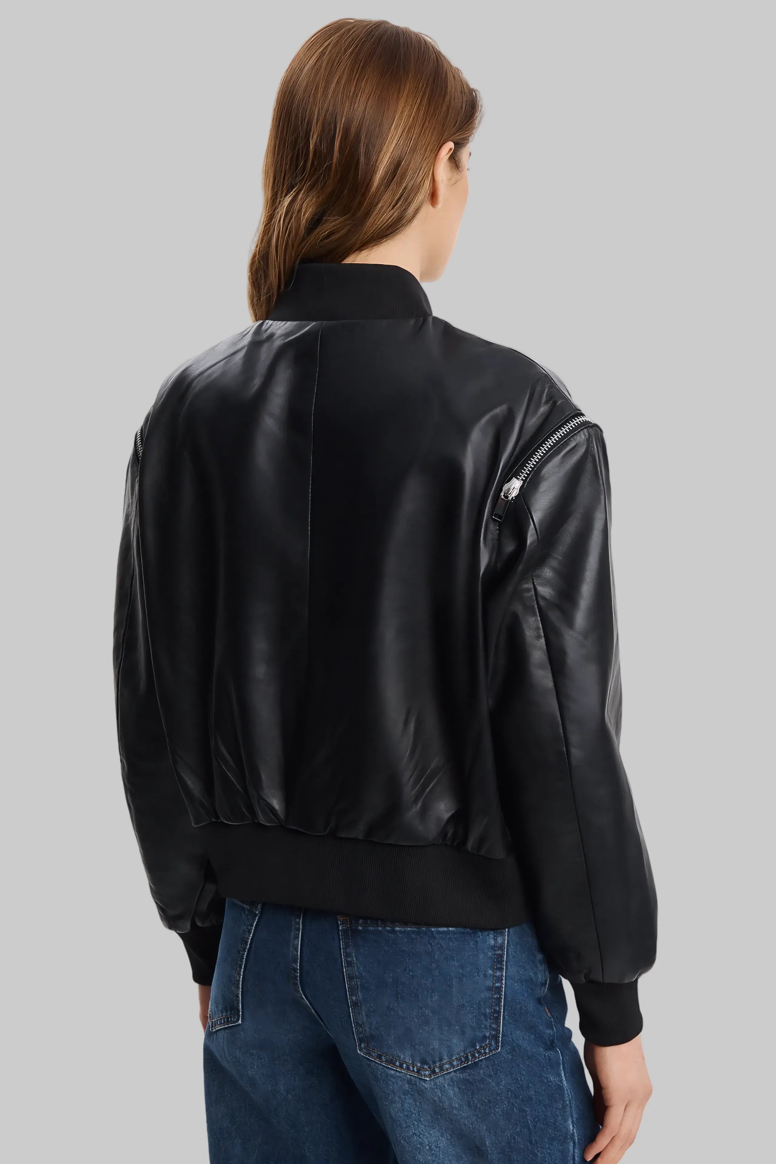LEATHER BOMBER leathertex