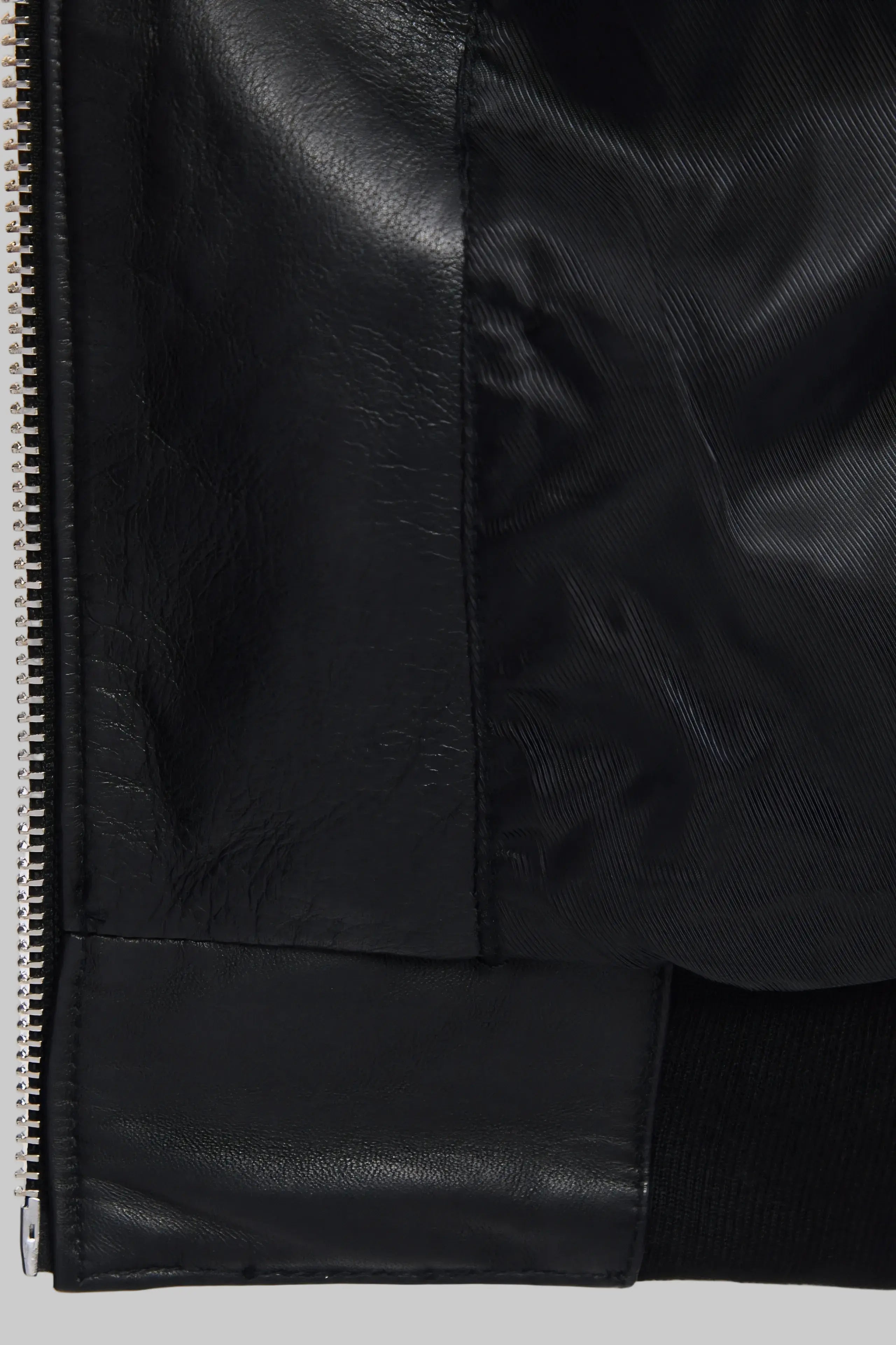 LEATHER BOMBER leathertex