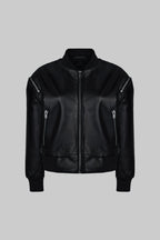 LEATHER BOMBER leathertex