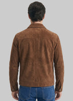 MENS ZIPPER SUEDE JACKET leathertex