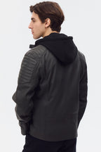 Apex Ribbed Biker Jacket leathertex