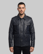 Multi-Pocket Utility Winter Coat leathertex