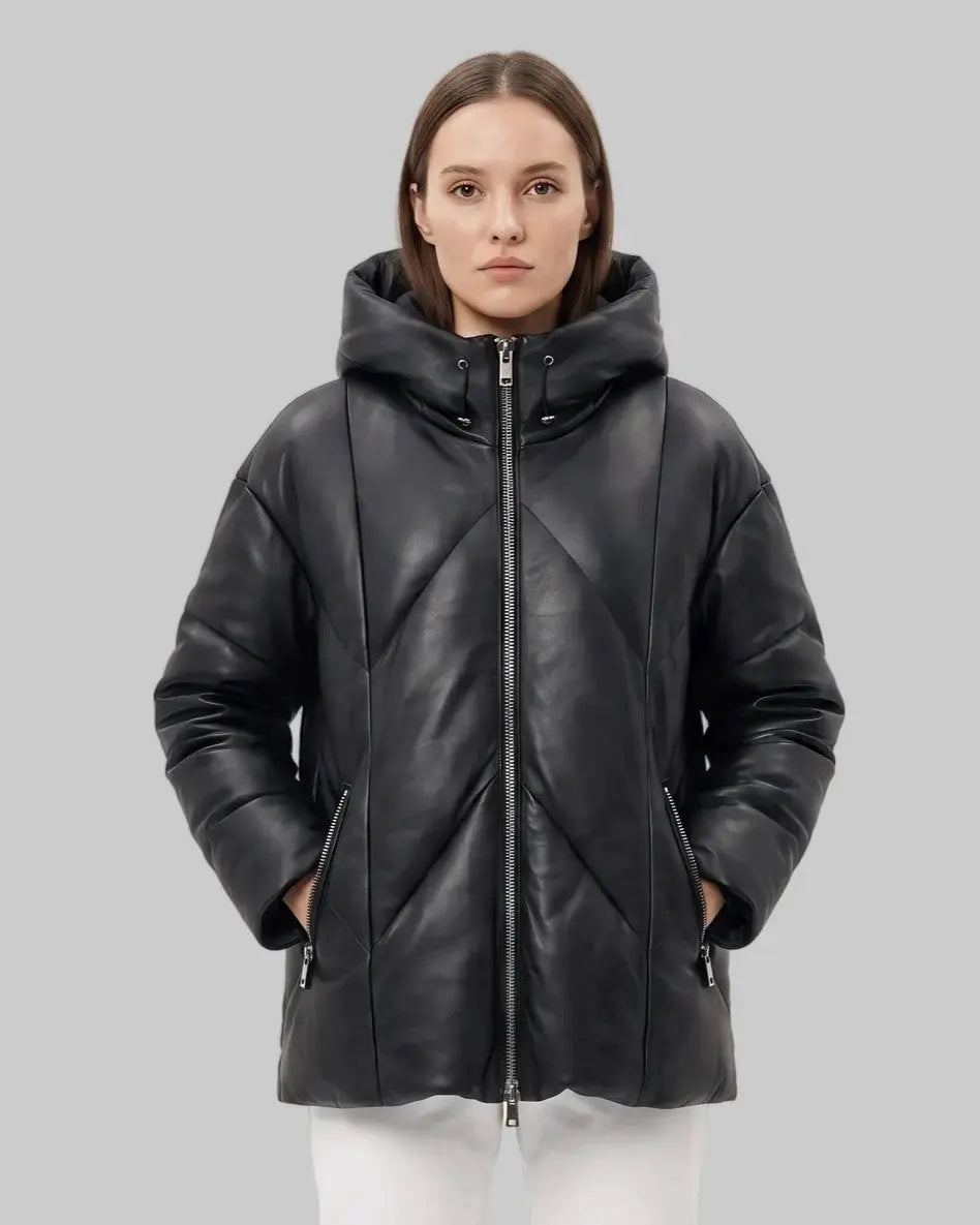 Oversized Quilted Winter Coat leathertex