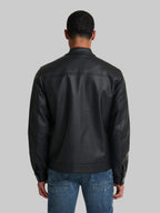 Slim Fit Biker Jacket leathertex