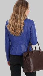Royal Blue Leather leathertex