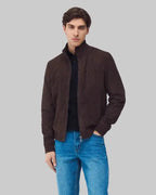 Signature Espresso Suede Jacket – Premium Genuine Suede Leather Blazer leathertex