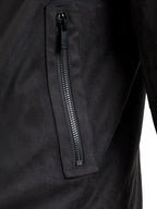 Charcoal Suede Bomber Jacket leathertex