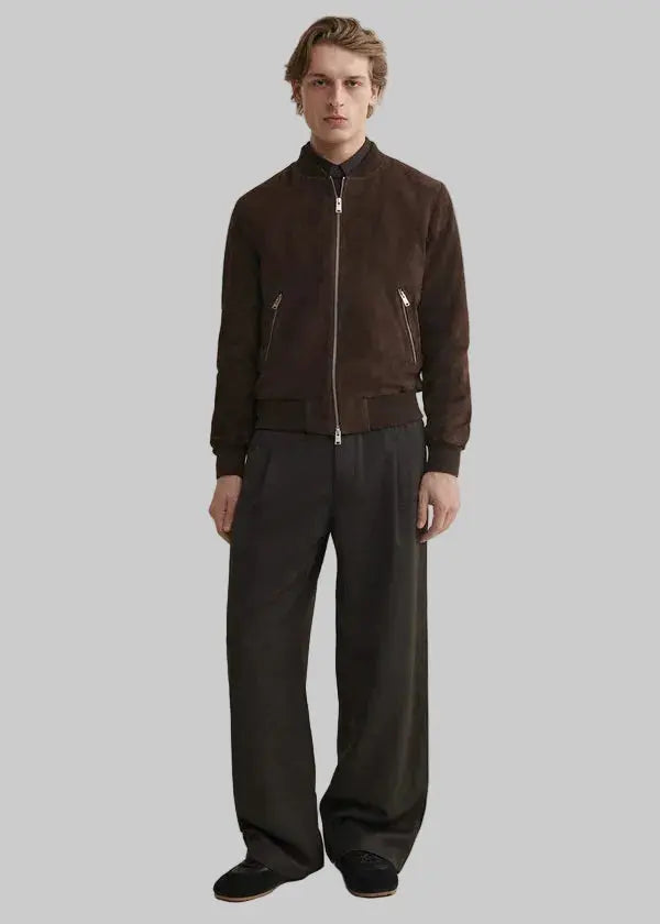 Suede bomber jacket leathertex