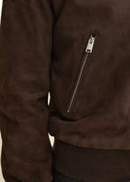 Suede bomber jacket leathertex