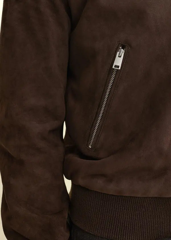 Suede bomber jacket leathertex