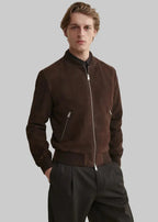 Suede bomber jacket leathertex