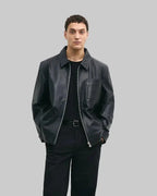 Black Leather Coach Jacket for Men | The Leather Coach leathertex