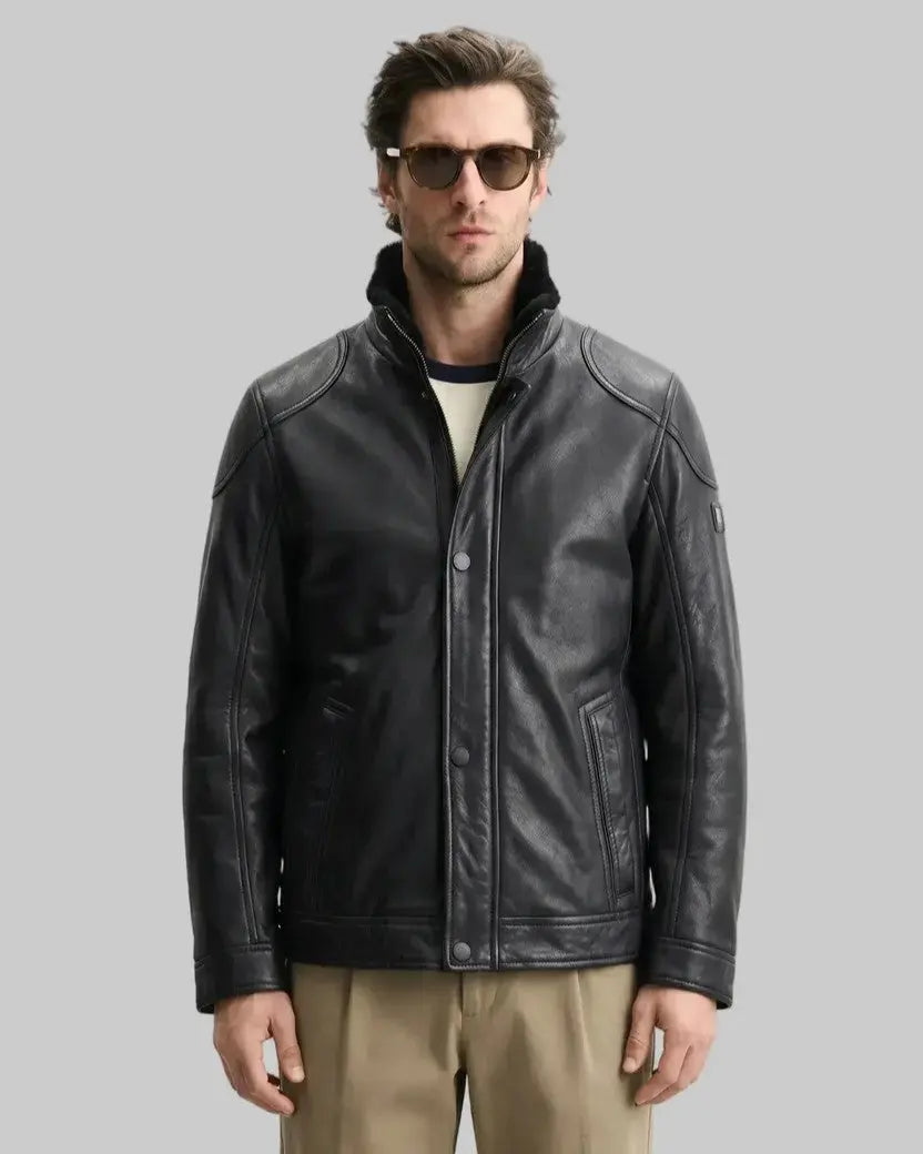 Men's Shearling Bomber leathertex