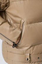Luxury Puffer Jacket leathertex